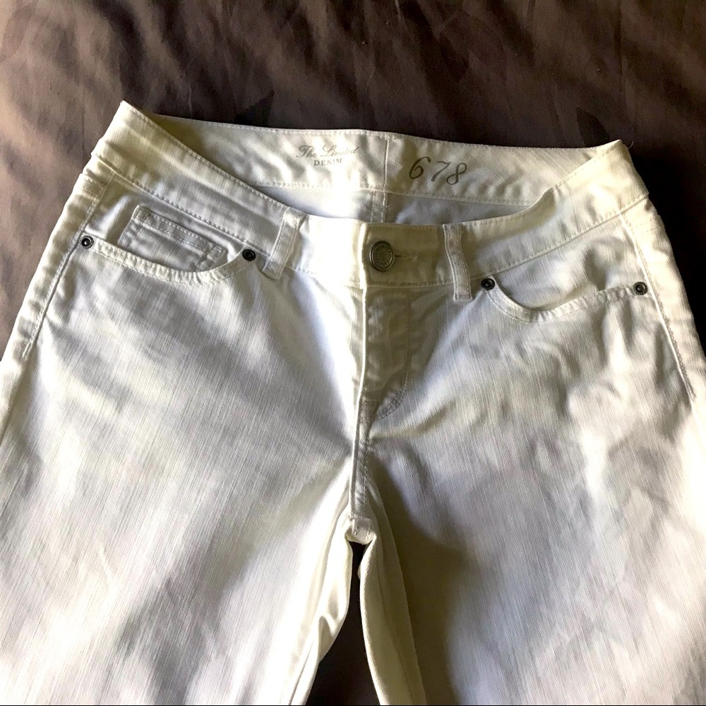 The Limited 678 White Skinny Jeans